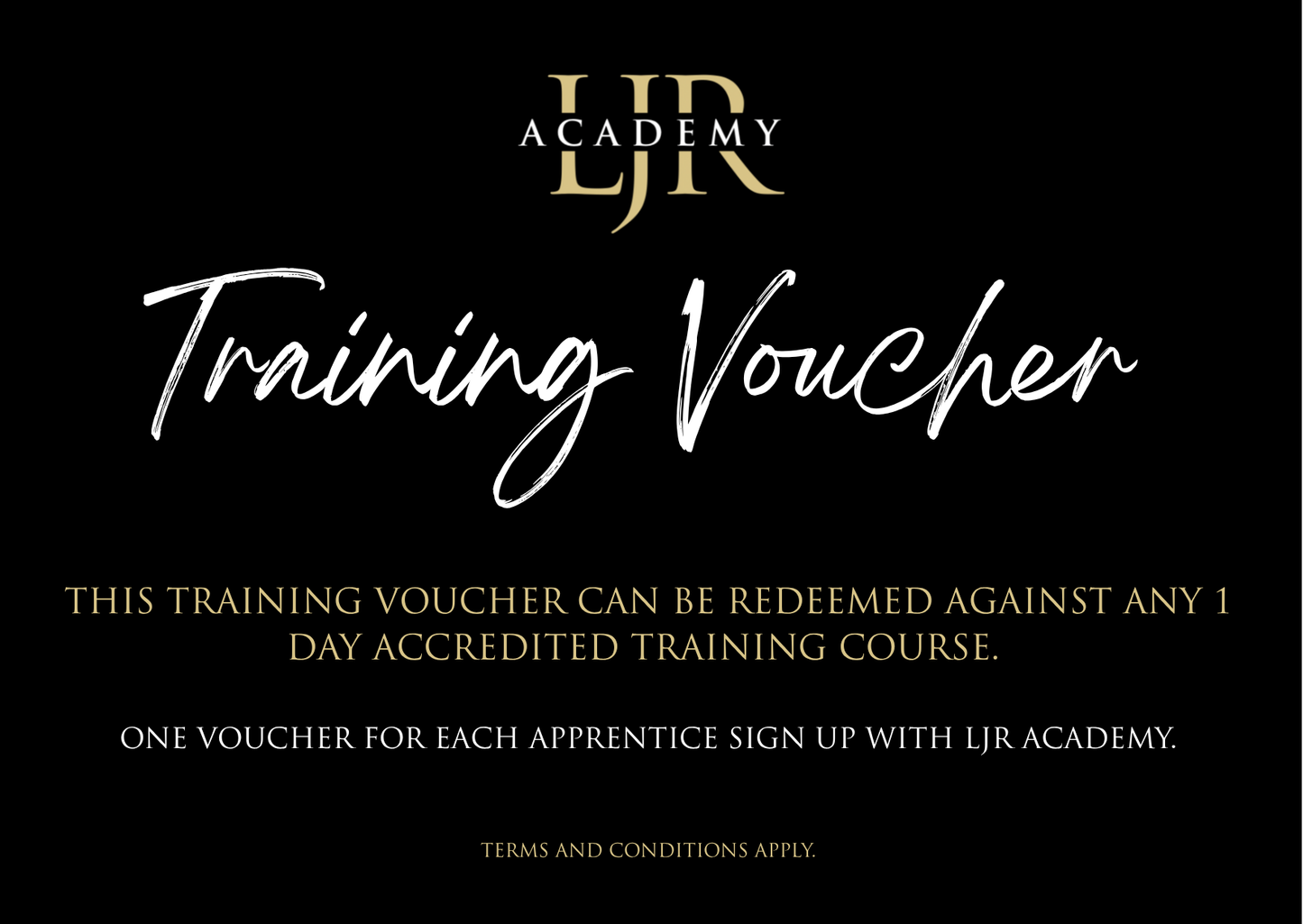 LJR Academy gift voucher